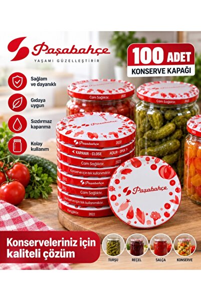 Paşabahçe Karışık Desenli Konserve Kavanoz Kapağı 100 Adet