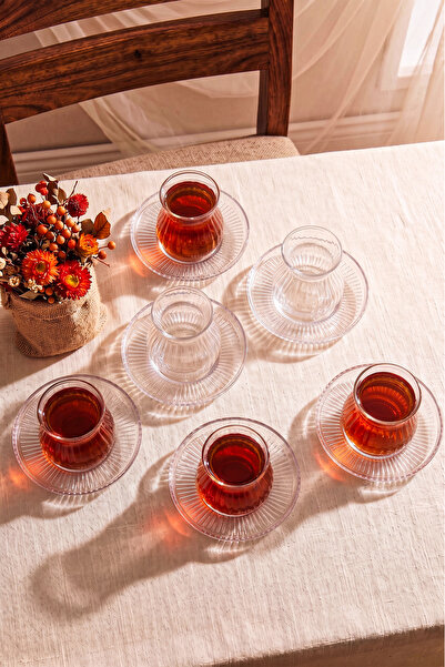 Perotti Emirgân 12 Parça 6 Kişilik Cam Çay Seti – 200 ml