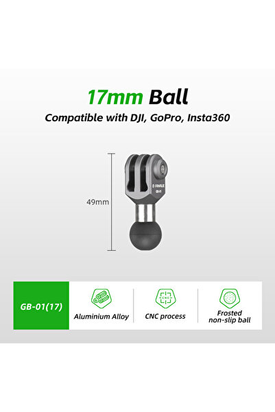 choice2 GB-01(17) FANAUE Aluminum Alloy Sports Camera Bracket Adapter Ball He...