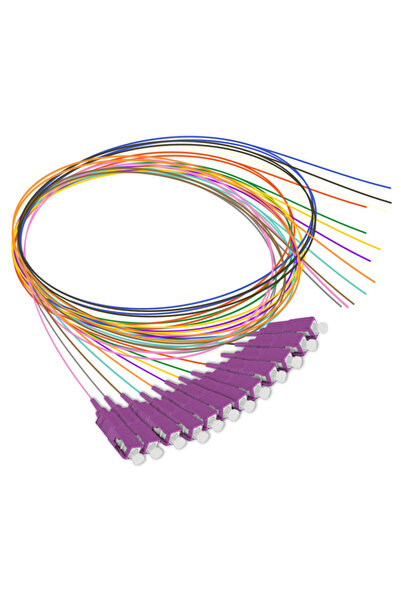 OEM Set 12 pigtail-uri colorate SC/UPC MM OM4 1.5M
