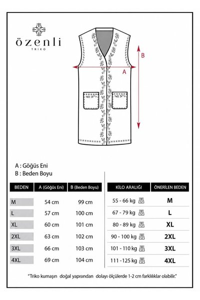 Özenli Triko Steel Mesh 3-Button Colorful Floral Embroidered Slit Mother's Tunic Vest Anthracite