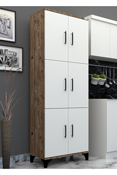 Buzkan Mobilya % 100 Mdf 6 Kapaklı Çok Amaçlı Kiler, Banyo, Ayakkabılık, Balk...
