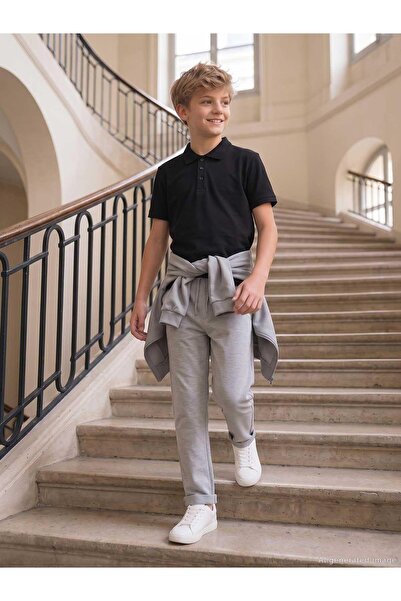 Civil Boys Pantaloni Pike pentru copii de 10-13 ani - Gri