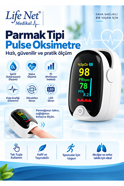 Genel Markalar Net Pulse Oksimetre Taşınabilir Parmak Tipi Pfx-033
