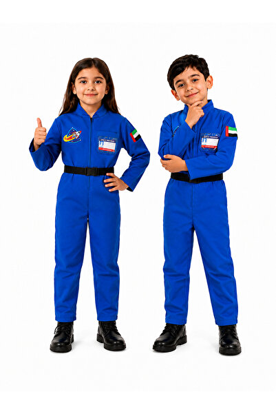 MOFAY Kids Astronaut Space Suit Costume – Premium Blue UAE Badge, Space Explo...