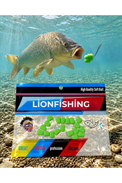 LION FISH Lionfish 10mm Silikon Mısır - Sazan & Dip Avı Yemi (20 Adet)