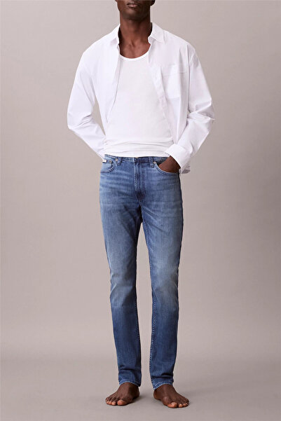 Calvin Klein Skinny Embers Jean Erkek Jean Pantolon Mavi