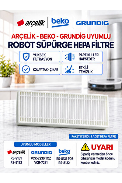 Beko RS-8121 Robot Süpürge Hepa Filtre Orİjinal