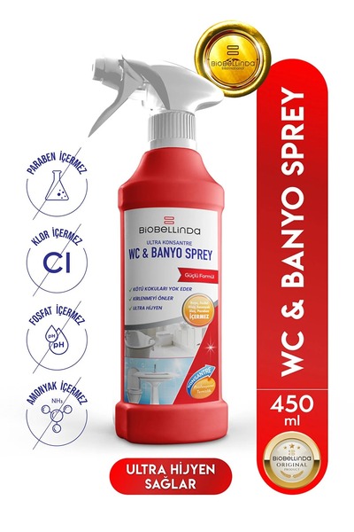 BioBellinda Doğal Wc & Banyo Temizleyici Sprey 450 ml