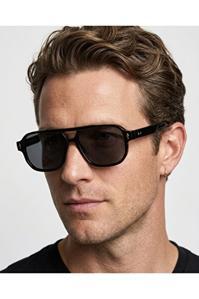 funeyes Tignes Black Double Bridge Unisex Trendy Women's Men's Sunglasses