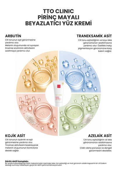 TTO Face Cream Brightening 50 ml Rice Yeast Niacinamide Clinic Korean Series Skin Care