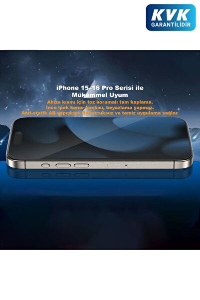 BLUEO Crystal iPhone 17/17 Pro Uyumlu 7 MOhs Sertlik 3 Kat Çizilmeye Dayanıkl...