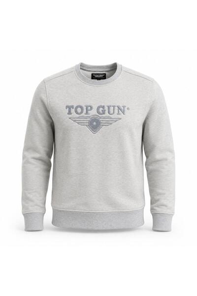 TOP GUN "Top Gun" Embroidered Sweat Gray