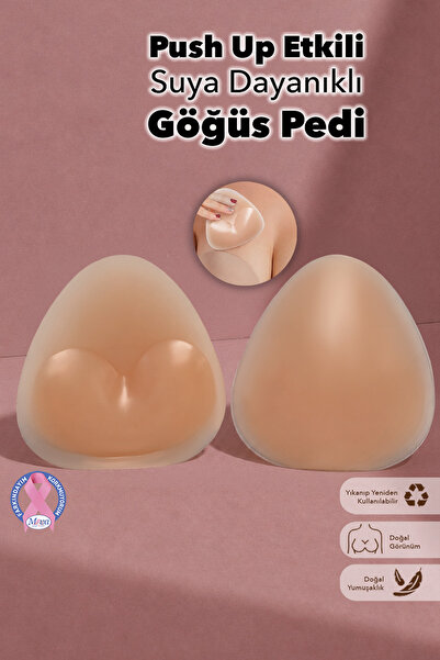 Juene Suya Dayanıklı Göğüs Pedi - Silikon Suya Dayanıklı Destekli Mayo Bikini...