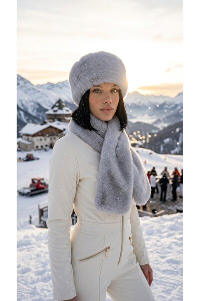 emybox 2-Piece Plush Hat and Scarf Set – Women's Winter Plush Hat and Neck Wa...