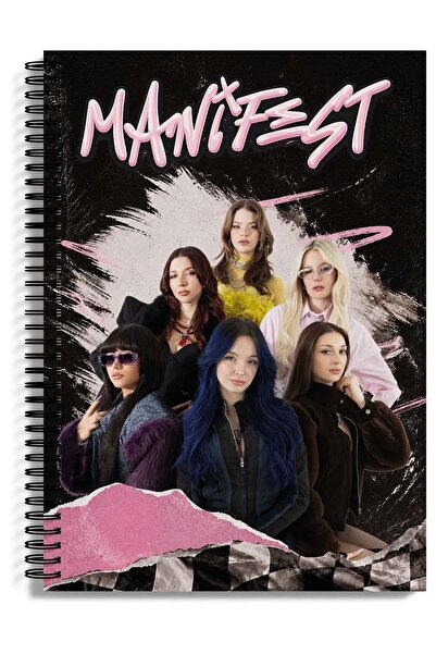 herboy etiket MANİFEST Defter A4 Spiralli 80 Yaprak PP Kapak KARELİ model 6