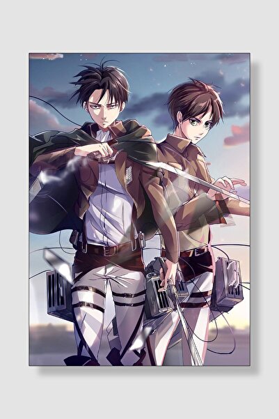 postick Attack On Titan Anime Posteri Kalın Parlak Kuşe Kağıdı