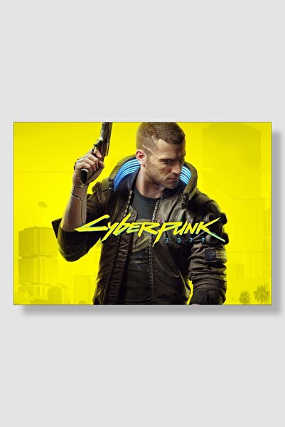 postick Cyberpunk 2077 Oyun Posteri Kalın Parlak Kuşe Kağıdı