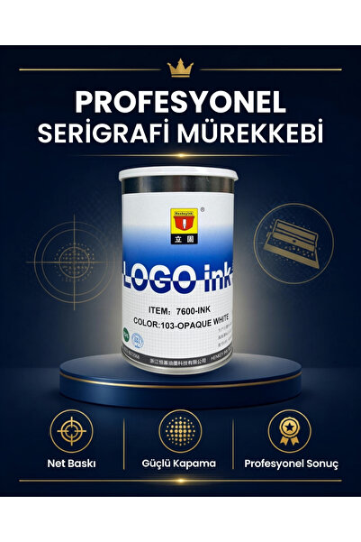 LOGO INK 7600-A04 Silver - Gümüş Efekti Cam ve Metal Serigrafi Mürekkebi 1 kg...