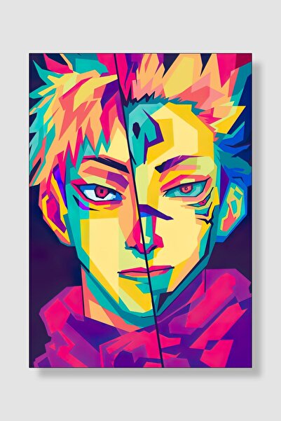 postick Jujutsu Kaisen Anime Posteri Kalın Parlak Kuşe Kağıdı