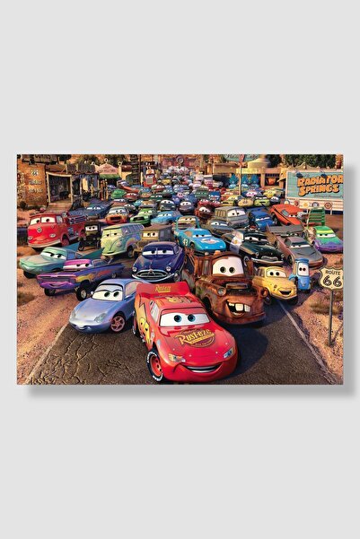postick Cars | Arabalar Film Posteri Yüksek Kaliteli Parlak Kuşe Kağıdı