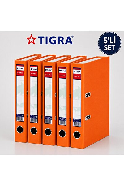 Klasör Dar Plastik Klasör 5 Li Set TURUNCU