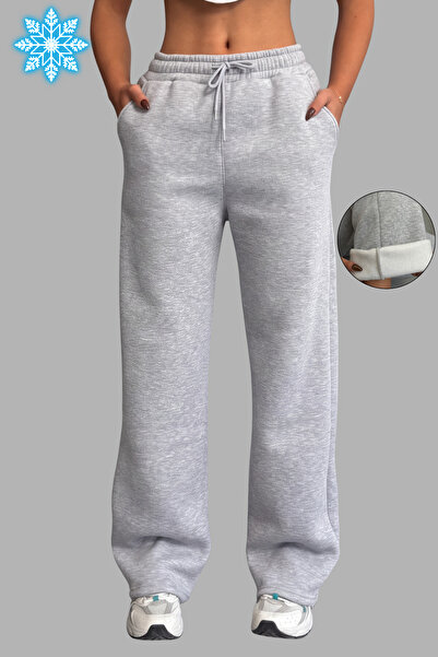 Pavotti Kadın Kışlık 3 iplik İçi Polarlı Baggy Eşofman Altı