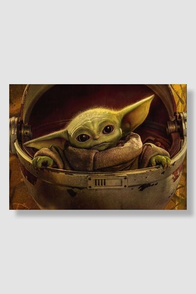 postick The Mandalorian | Baby Yoda Dizi Posteri Yüksek Kaliteli Kalın Parlak...