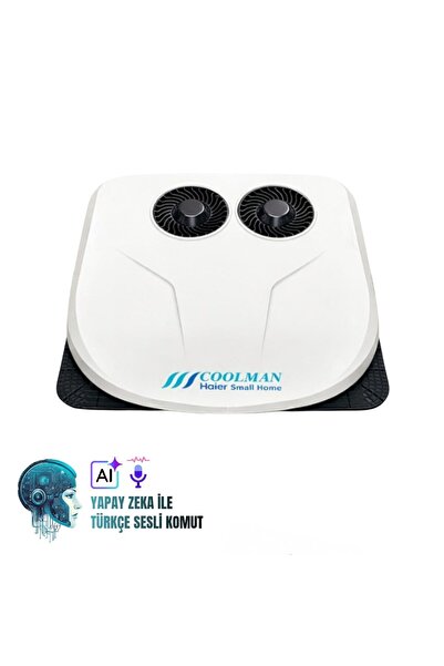 SHUIVAN Coolman Haier Elektrikli Tavan Park Kliması Çift Fanlı - 12v (Ai Dest...