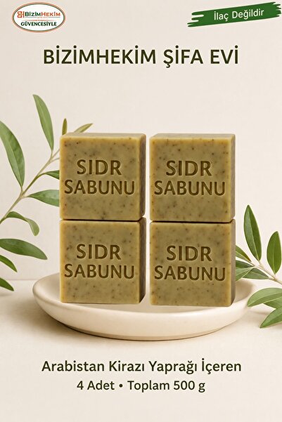 BİZİMHEKİM ŞİFA EVİ %100 Doğal Sidr Sabunu 500gr (4 ADET) – El Yapımı, Arabis...