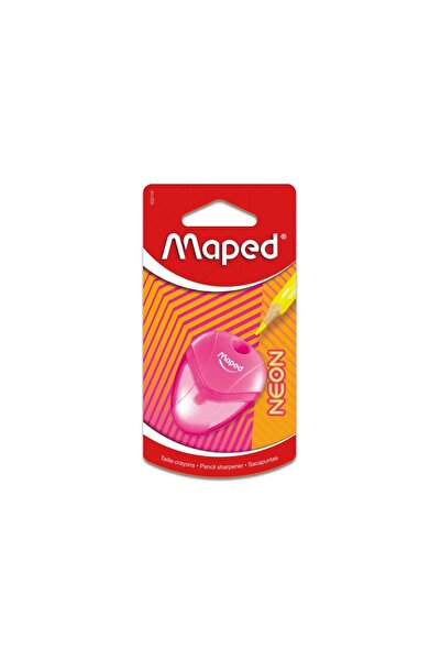 Maped Ξύστρα I-gloo Neon απλή με ροζ δοχείο σε blister