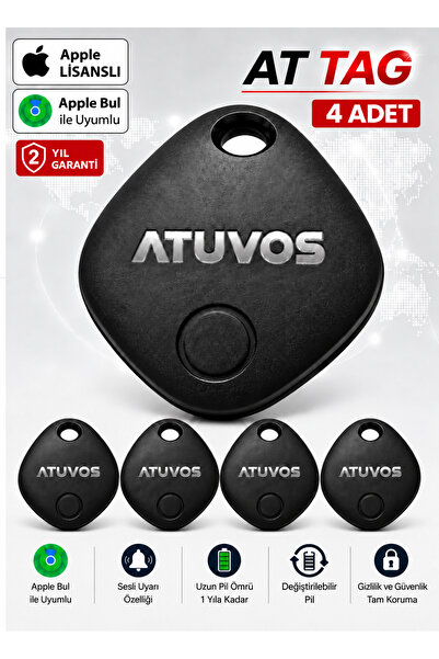 ATUVOS Tag Akıllı Takip Cihazı (iOS Uyumlu)