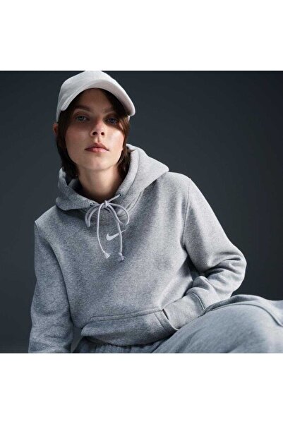Nike Sportswear Phoenix Polar Kapşonlu Gri Sweatshirt-SPORTXSTORE