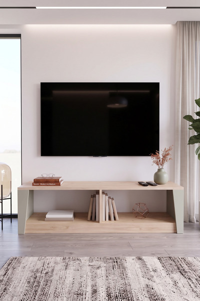 OBİ Atölye Cadenza Modern Bohem Raflı TV Ünitesi ve Televizyon Sehpası