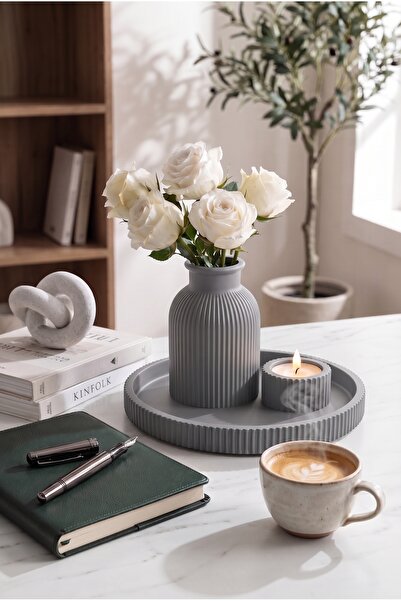 Ahenk Tasarımlar Senfoni Vazo Dekoratif Set - Modern Minimalist Estetik Tasar...