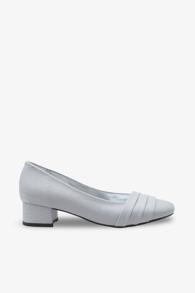 İNNABUTİKK Ormina Women's Heeled Shoes - Silver Satin