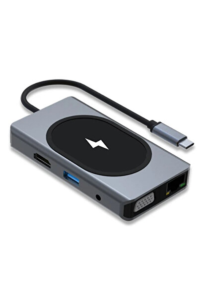 Mihai Hub cu 9 porturi diferite Q HU666 si incarcare wireless