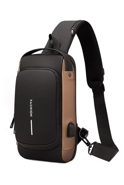 OEM Geanta de umar barbati Crossbody cu buzunar antifurt impermeabila