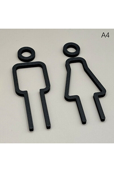 Choice3 A4 3D Printed Male & Female Restroom Door Signs - Toilet Symbol Wall ...