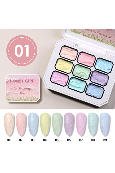 HONEY GIRL DIY Nail Art Gel Paint Kit OEM, 9 colors, non-toxic, vegan, oil pa...