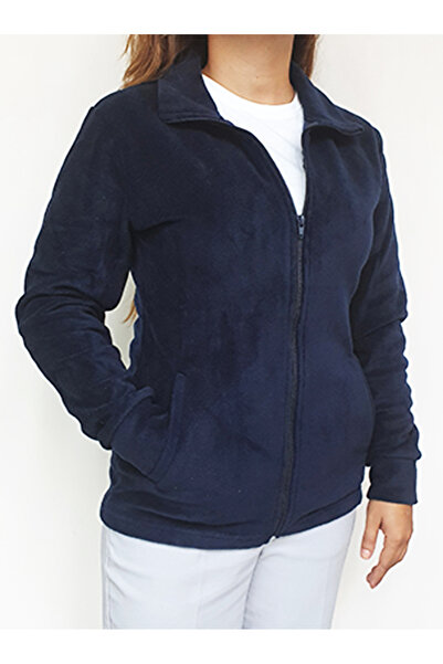 GÜN&AY TEKSTİL Jachetă de iarnă pentru damă, slim fit, din fleece, cu buzunare