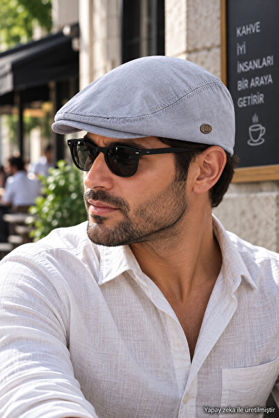 ZERAMİNE Erkek London Kasket – Yazlık Flat Cap İngiliz Şapka Modeli