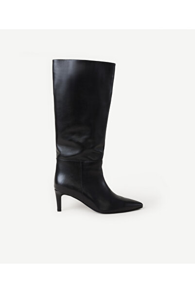 Yargıcı Leather Pointed Toe Heeled Boots