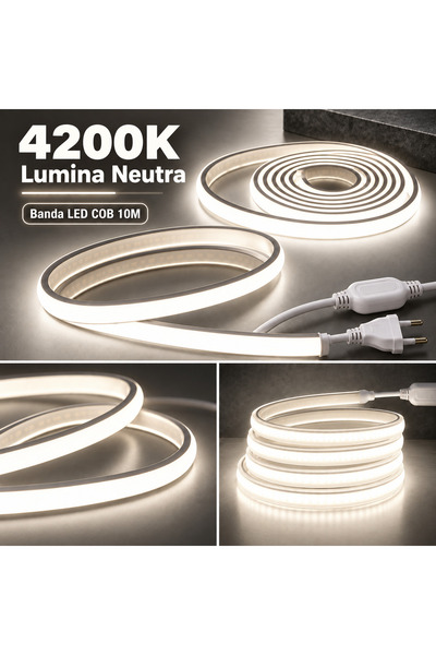 proled Ταινία LED COB - Κιτ 10 μέτρων - 220V, IP65, Ουδέτερο Φως 4200K