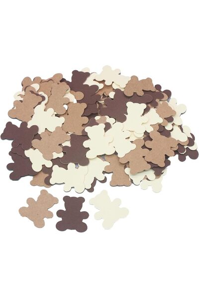 Choice brown 100PCS Cream Brown Teddy Bear Baby Shower Table Confetti Sprinkl...
