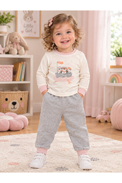 Biberon Baby طقم أطفال مصنوع من القطن بنسبة 100%، بأكمام طويلة وجزء علوي وسفل...