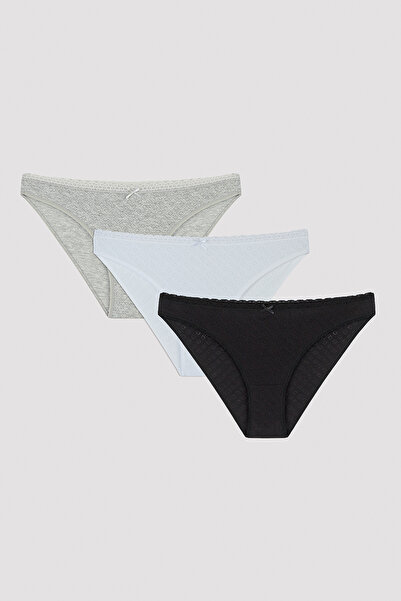 Penti Soft Pointel Basic 3lü Slip Külot