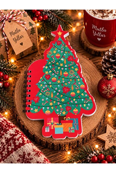 4nio Yılbaşı Ağacı Mini Şekilli Defter