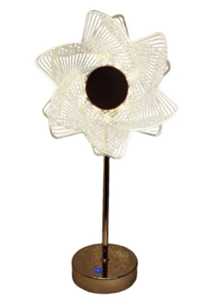 OEM Lampa decorativa Sun Flower Auriu Lumina Calda Rece
