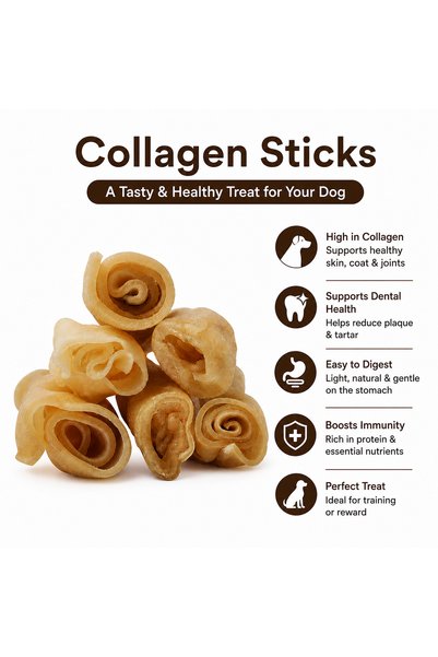 Petrix Collagen Stick Dog Chew Treat (6 Inch, 6 Pcs)